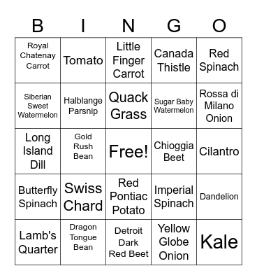 Metanoia Farm Bingo Card