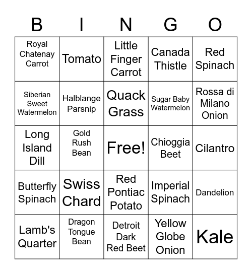Metanoia Farm Bingo Card