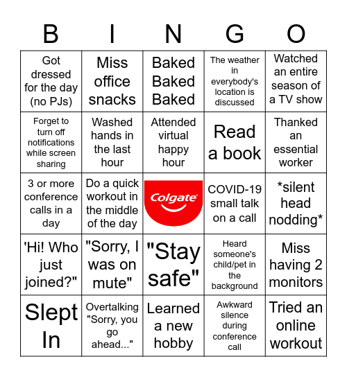 Bingo - COP Edition Bingo Card