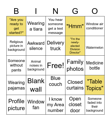 District 10 TLI Bingo Card