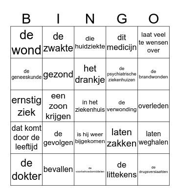 DOKTER BINGO Card