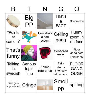 PewDiePie Bingo Card
