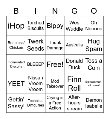 Wesling Bingo Card
