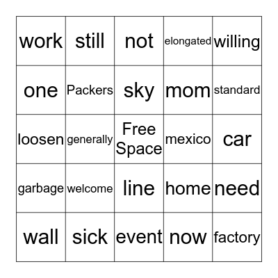 Bingo Card