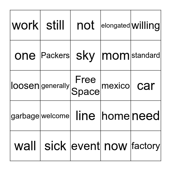Bingo Card