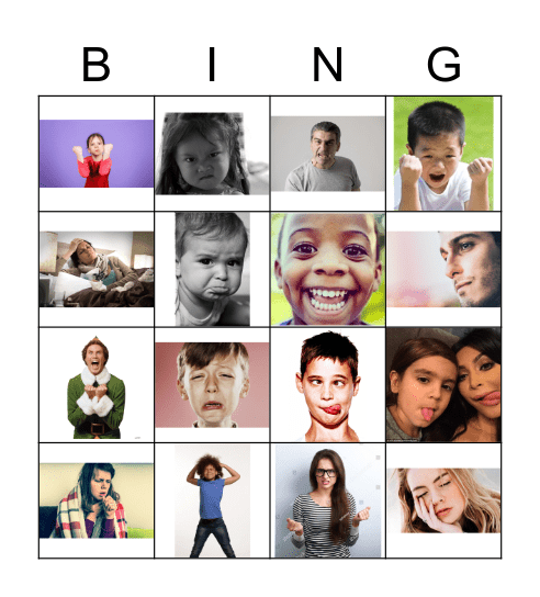 Emotions Bingo Card