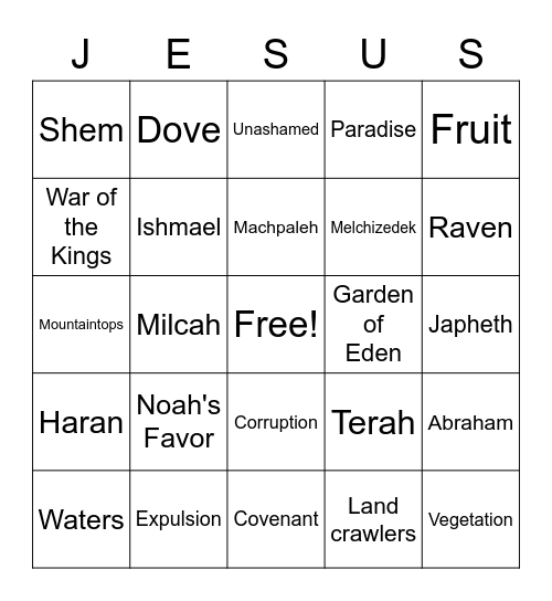 09 JUNE 2020 Bingo Card