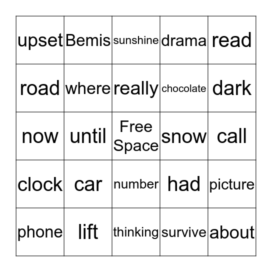 Bingo Card