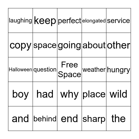 Bingo Card