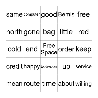 Bingo Card