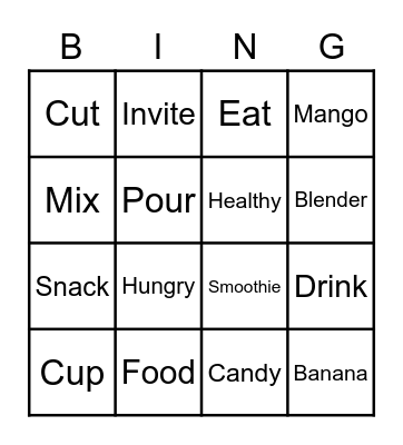 6th Grade Girls Bingo Card