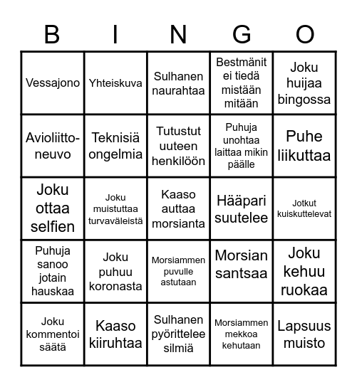 Hää Bingo! Bingo Card