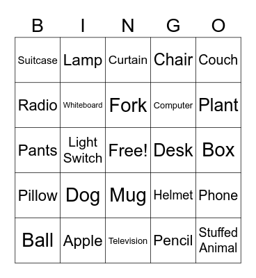 Object Bingo Card