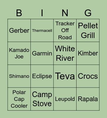 Father's Day Bingo Card
