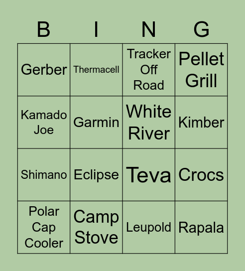 Father's Day Bingo Card