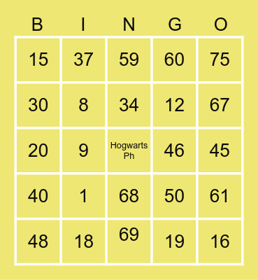 BINGO QUIZ Bingo Card