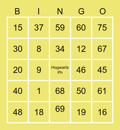 BINGO QUIZ Bingo Card