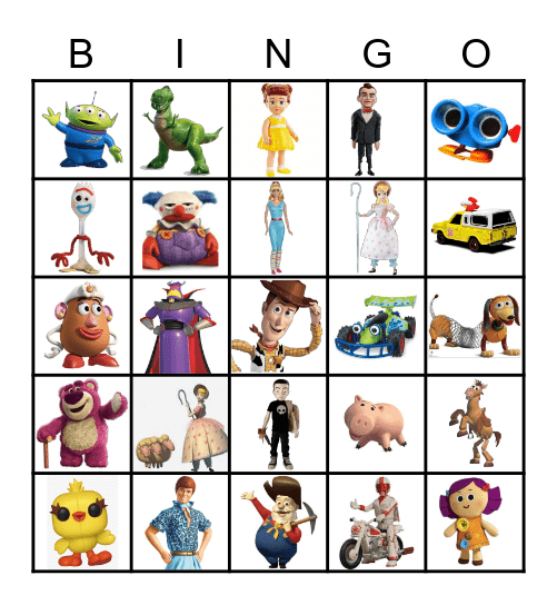 Toy Story Bingo Card