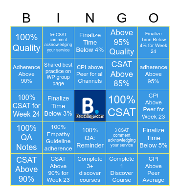 Team Junction Bingo Card
