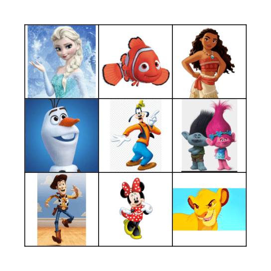 Disney Bingo! Bingo Card