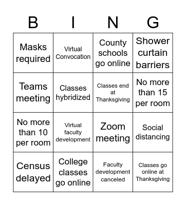 Back-to-School Bingo Card