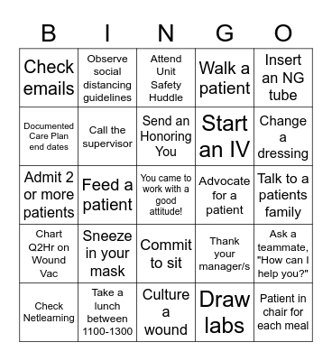 Chelsey is Supervisor Bingo Card