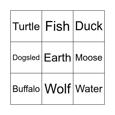 Indigenous Way of Life Early Years Bingo Card