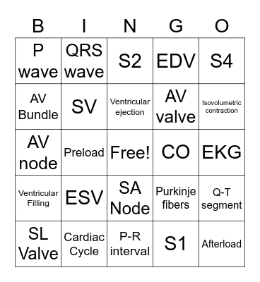 Heart Bingo 3 Bingo Card