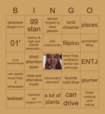 how similar are you to kyu :D Bingo Card