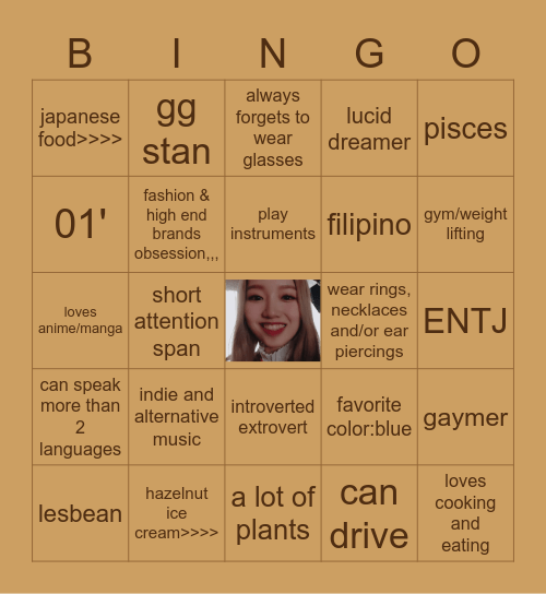 how similar are you to kyu :D Bingo Card