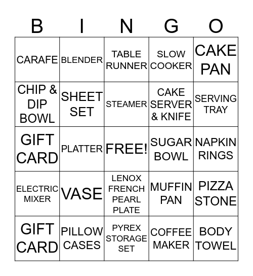 G & G BAYOU BASH Bingo Card