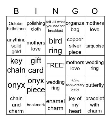 JA Bingo Card