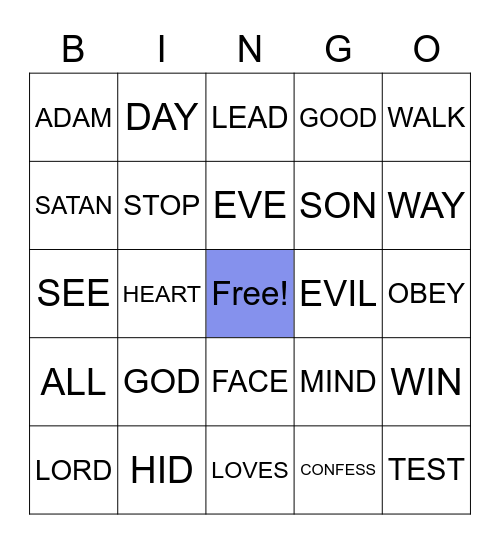 JUNE 14, 2020 SERMON Bingo Card
