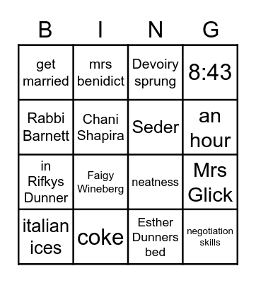 mindys birthday party!!! Bingo Card