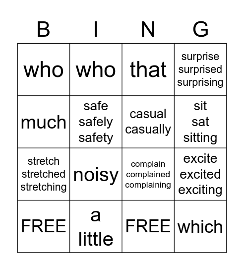 Bingo Card