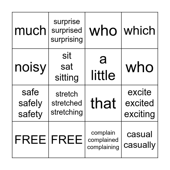Bingo Card
