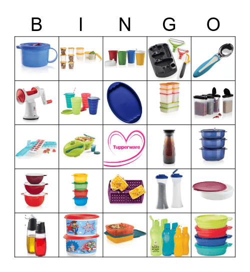 TUPPERWARE Bingo Card