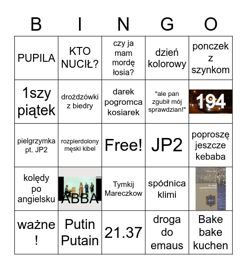 katololo Bingo Card