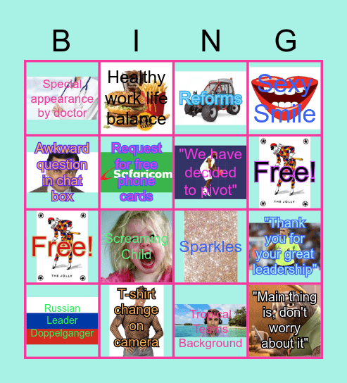 Townhall: The Bingo Edition Bingo Card