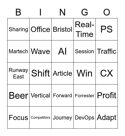 Townhall Bingo Card