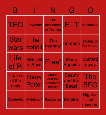 Jiyu's bingo Card