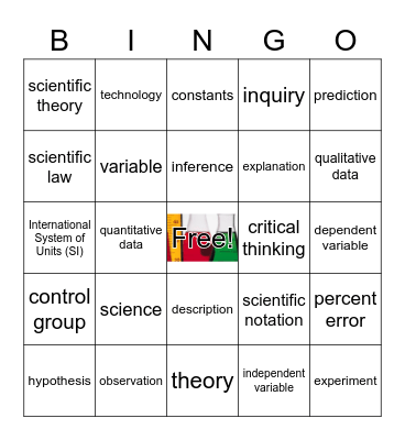 Nature of Science Bingo Card