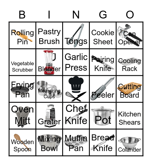 Cooking Tool Bingo Card