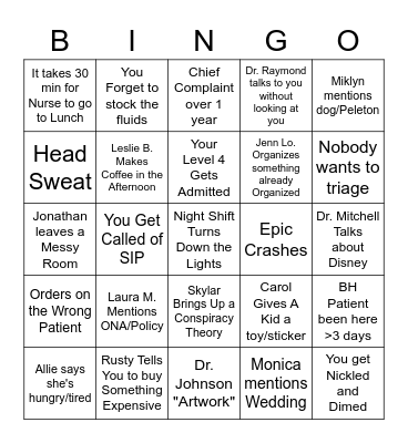 Meagan S. Bingo Card