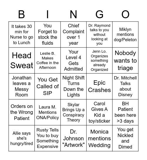 Meagan S. Bingo Card