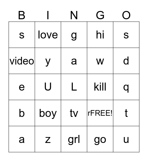 Hawaii Bingo Card