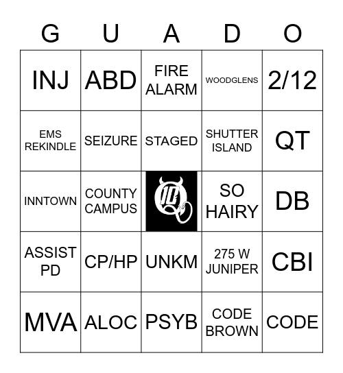 GUADO Bingo Card