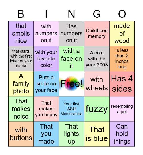 Find Something... Bingo Card