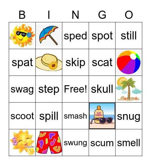 S Blend Summer Fun Bingo Card