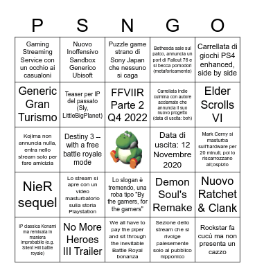 PS5 Conference Bingo Card